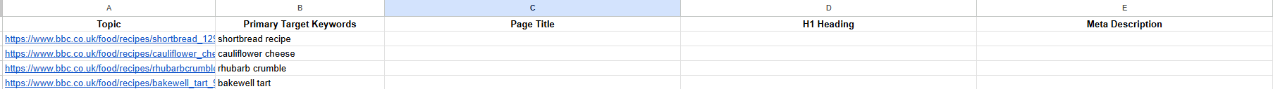 Google Sheet Metadata Columns