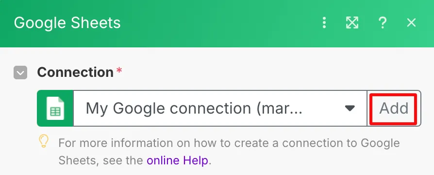 Make.com Add Connection