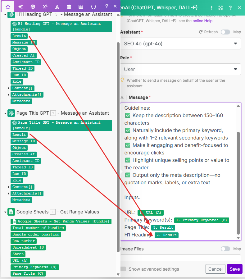 Make.com OpenAI Meta Description Prompt
