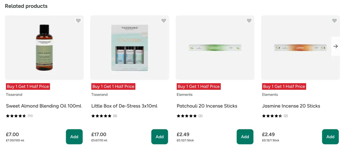 products screenshot