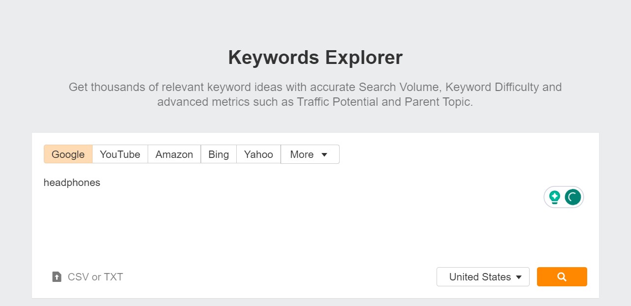 Keywords Explorer