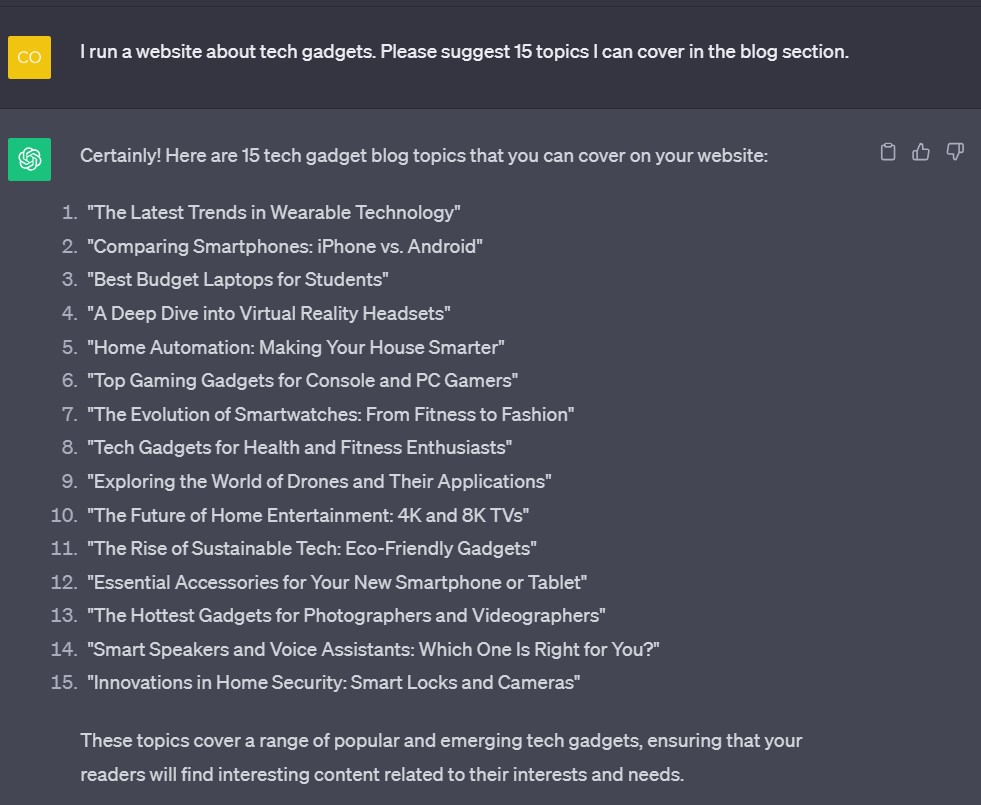 Topic Based Keywords