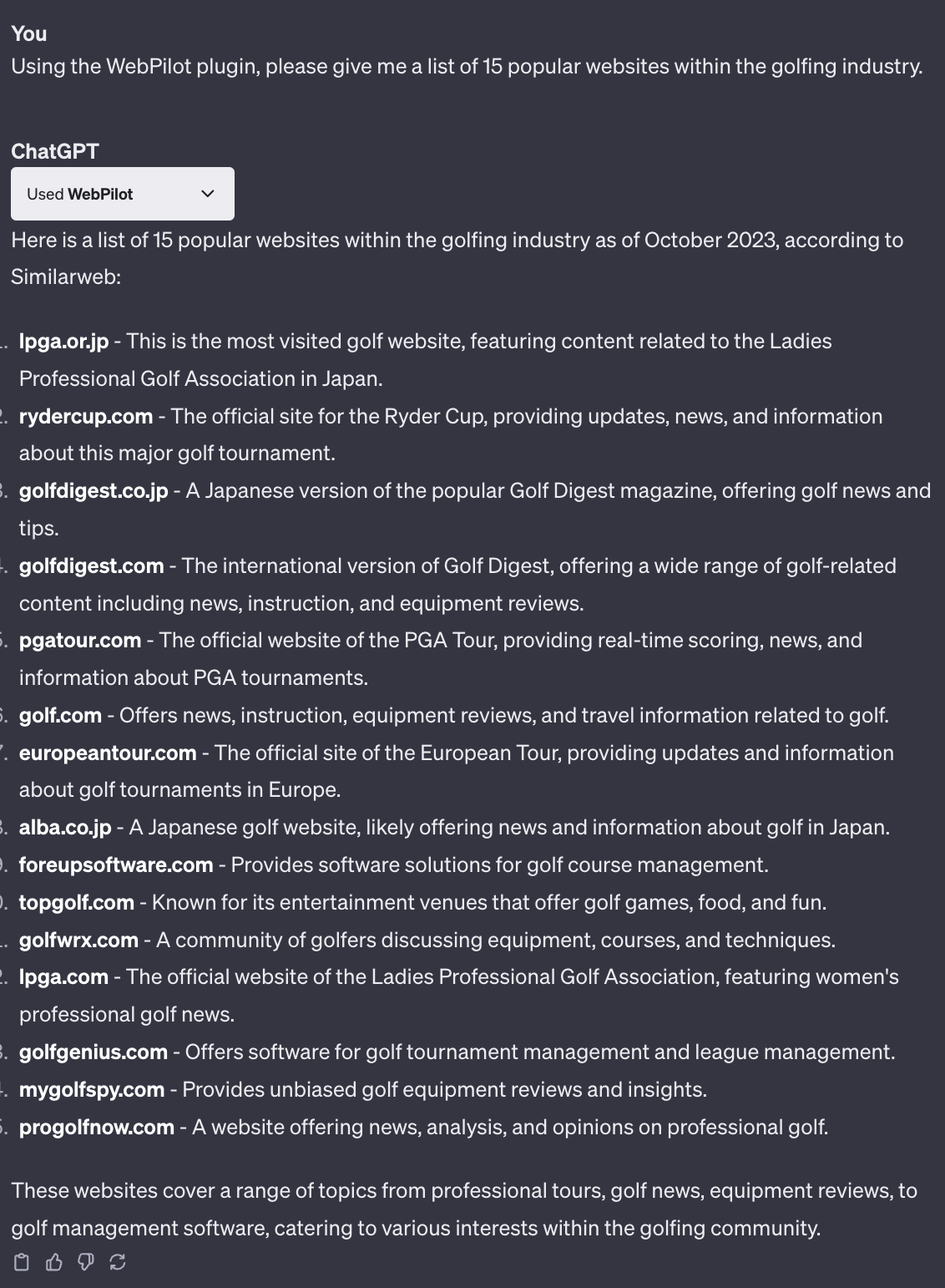 ChatGPT WebPilot