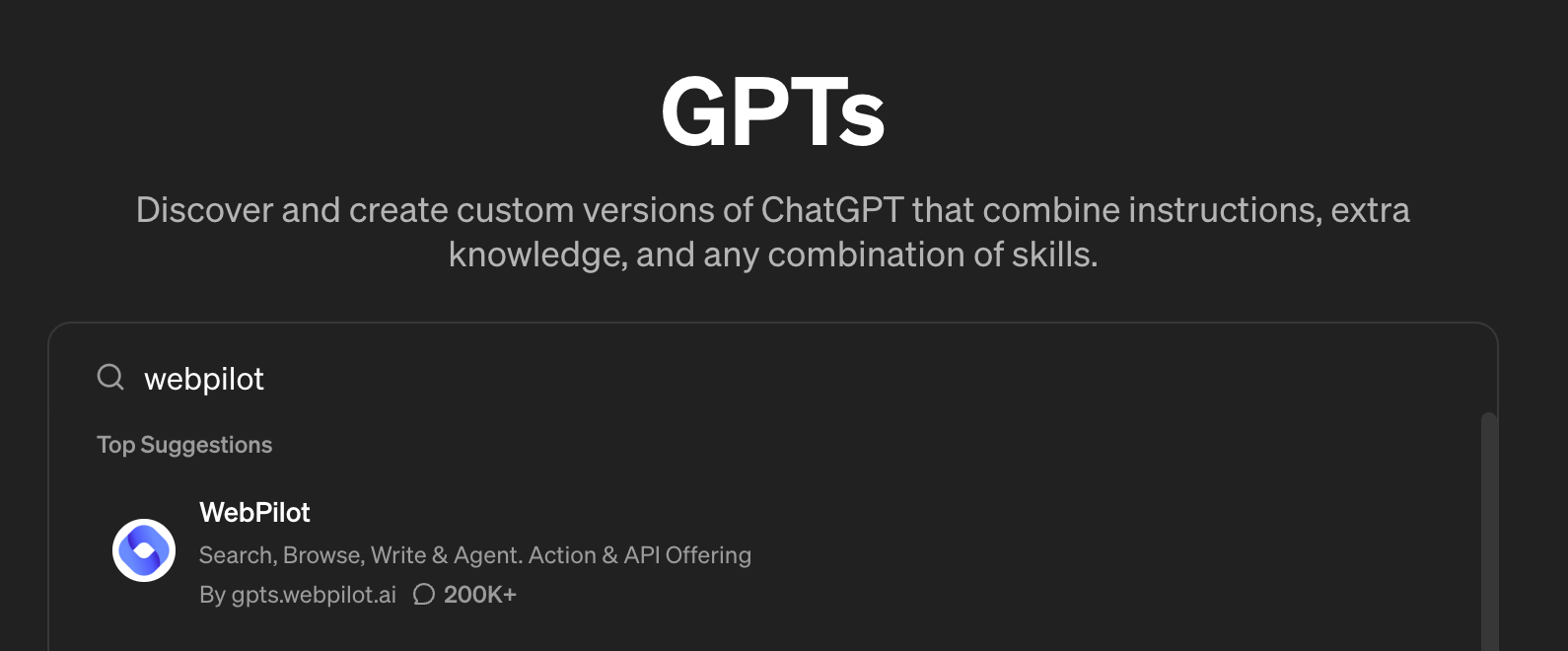 ChatGPT WebPilot