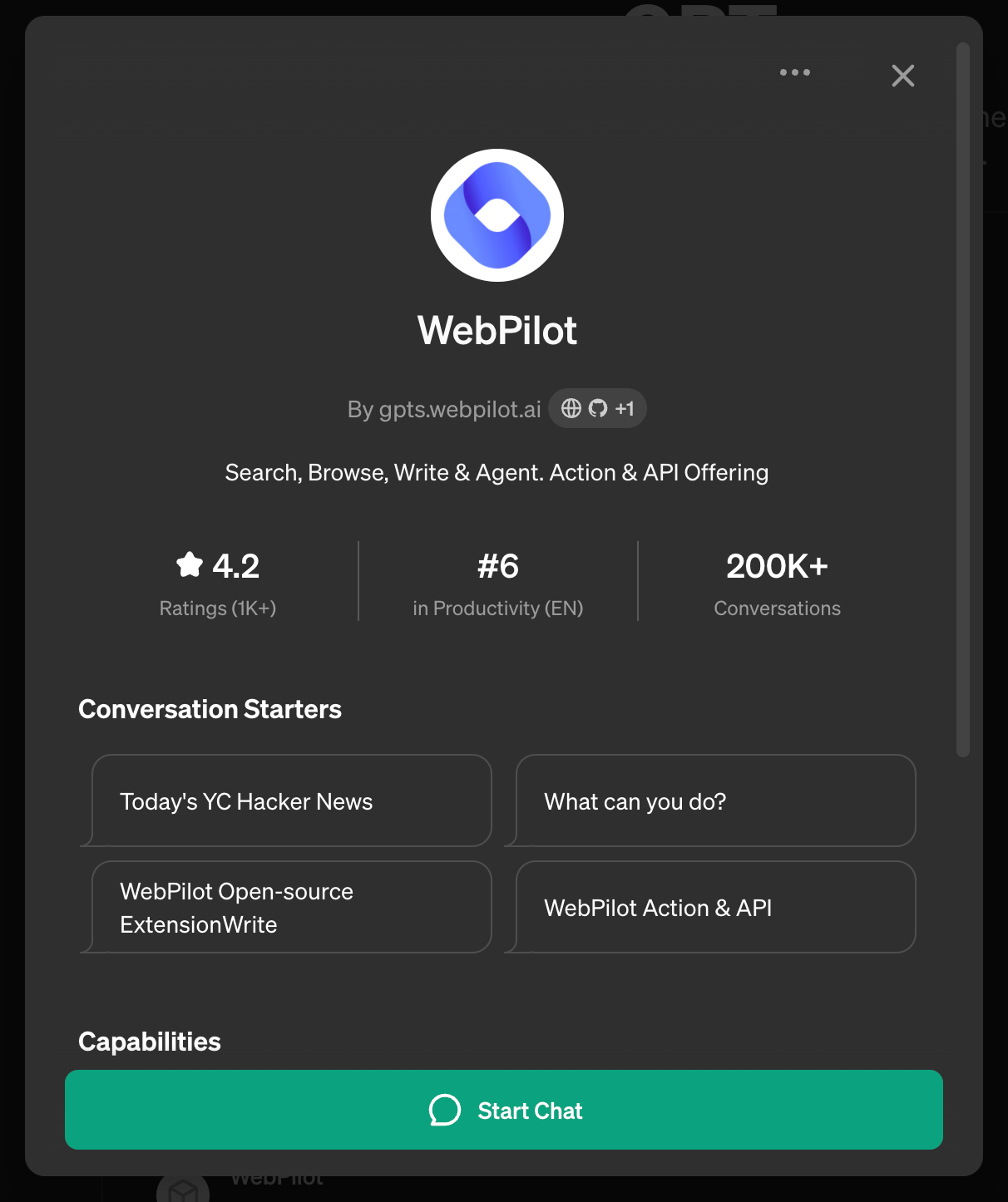 ChatGPT WebPilot